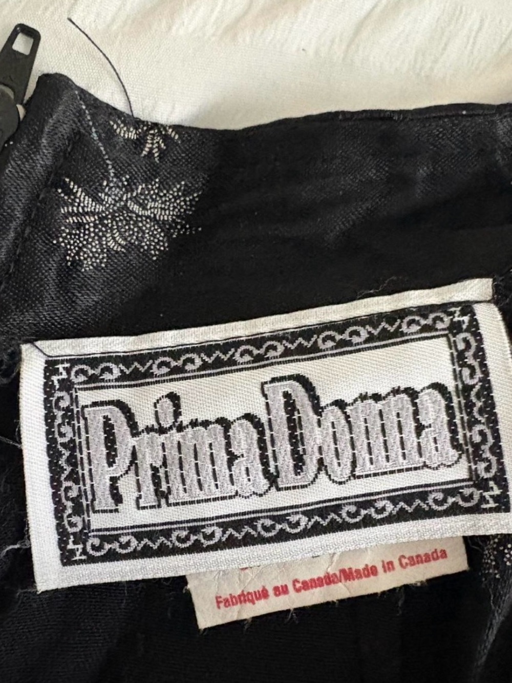 Prima Donna Black skirt with Metallic Silver Embroidery